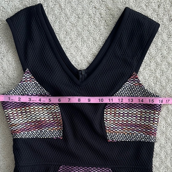 Yoana Baraschi Black Neon Tweed Sleeveless Sheath Dress 6 Y2K Artsy Designer - Picture 12 of 13